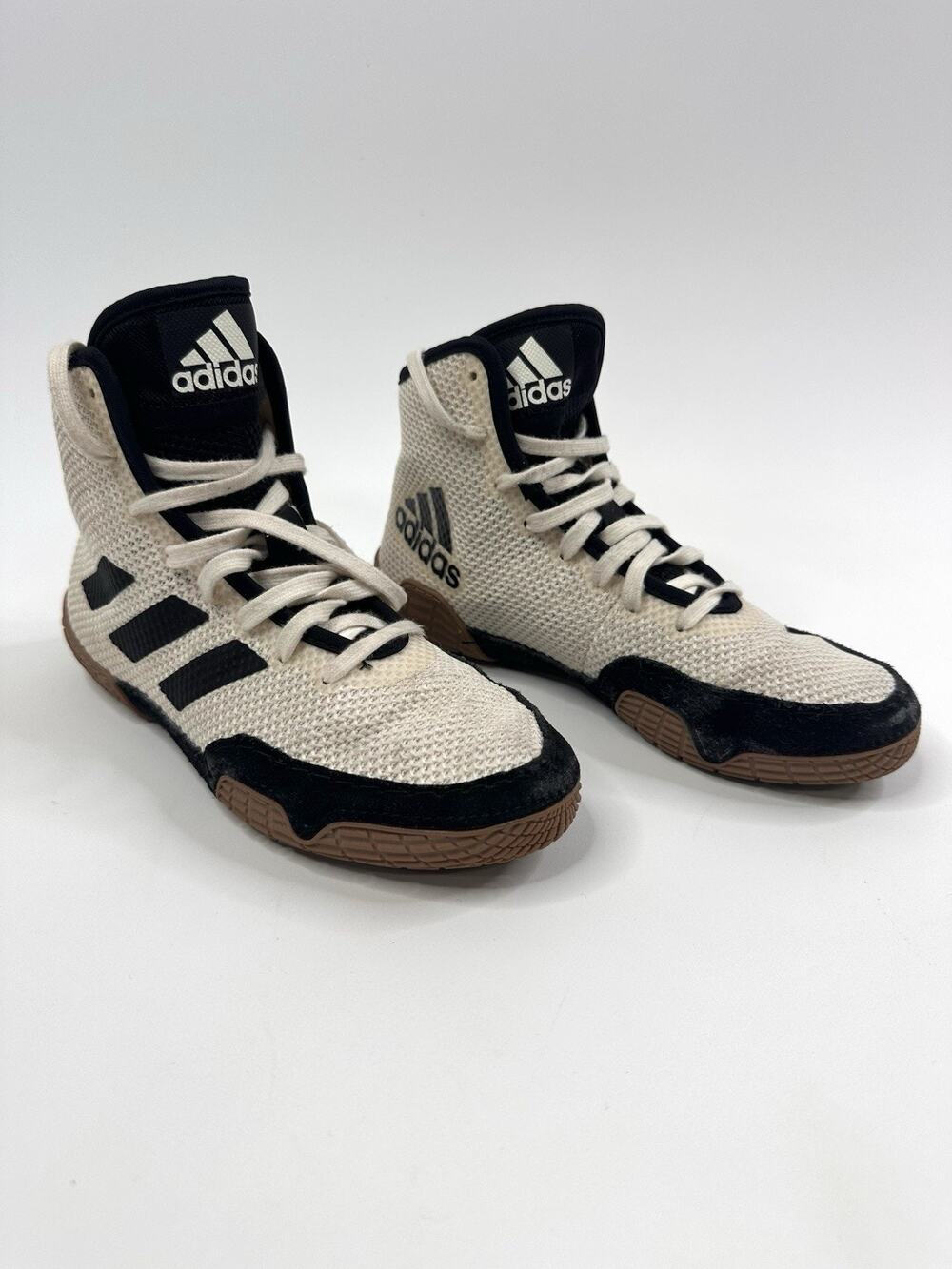 Adidas Tech Fall 2.0 Wrestling Shoes FU8172 US Youth Size 2 White Lace Up